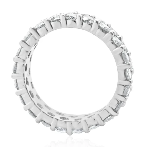 Platinum Double Row Diamond Band