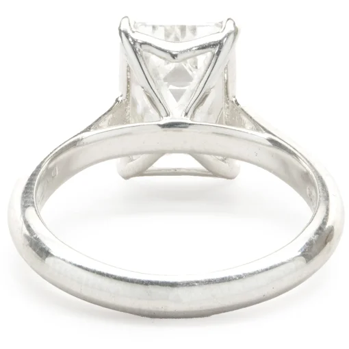 Platinum Emerald Cut Diamond Engagement Ring