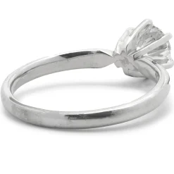 Platinum Gold Round Brilliant Cut Diamond Engagement Ring