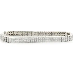 Platinum Invisible Set Diamond Tennis Bracelet