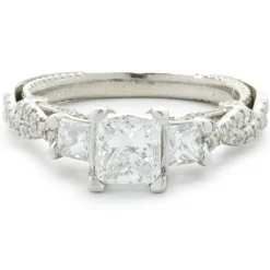 Platinum Princess Cut Diamond Engagement Ring