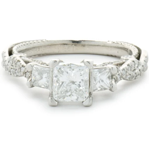 Platinum Princess Cut Diamond Engagement Ring