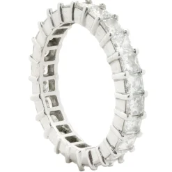 Platinum Princess Cut Diamond Eternity Band