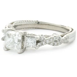 Platinum Princess Cut Diamond Engagement Ring