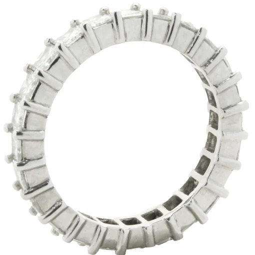 Platinum Princess Cut Diamond Eternity Band