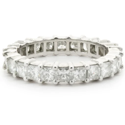 Platinum Princess Cut Diamond Eternity Band