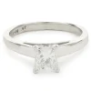 Platinum Princess Cut Leo Diamond Engagement Ring