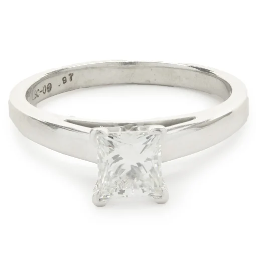 Platinum Princess Cut Leo Diamond Engagement Ring