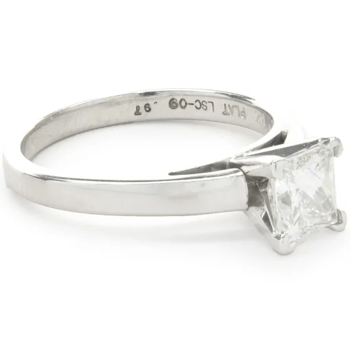 Platinum Princess Cut Leo Diamond Engagement Ring