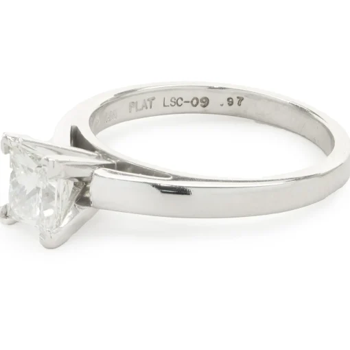 Platinum Princess Cut Leo Diamond Engagement Ring