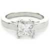 Platinum Princess Cut Solitaire Engagement Ring