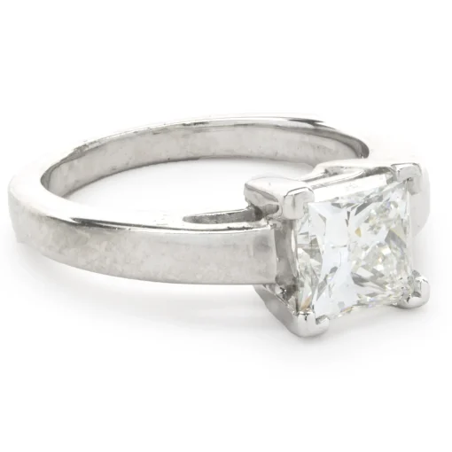 Platinum Princess Cut Solitaire Engagement Ring