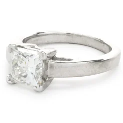 Platinum Princess Cut Solitaire Engagement Ring