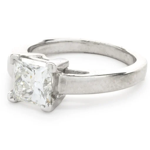Platinum Princess Cut Solitaire Engagement Ring