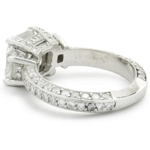 Platinum Radiant Cut Diamond Engagement Ring