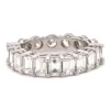 Platinum Round and Baguette Diamond Eternity Band