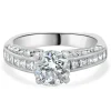 Platinum Round Brilliant Cut Diamond Engagement Ring