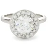 Platinum Round Brilliant Cut Diamond Engagement Ring