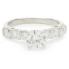 Platinum Round Brilliant Cut Diamond Engagement Ring
