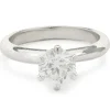 Platinum Round Brilliant Cut Diamond Engagement Ring