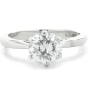 Platinum Round Brilliant Cut Diamond Engagement Ring