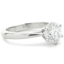 Platinum Round Brilliant Cut Diamond Engagement Ring