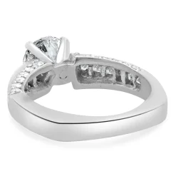 Platinum Round Brilliant Cut Diamond Engagement Ring