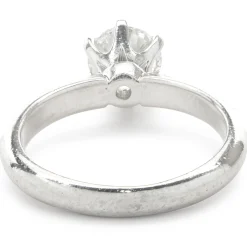 Platinum Round Brilliant Cut Diamond Engagement Ring