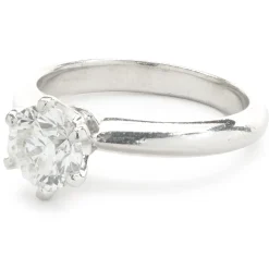 Platinum Round Brilliant Cut Diamond Engagement Ring