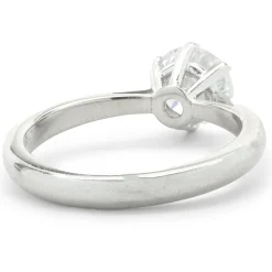 Platinum Round Brilliant Cut Diamond Engagement Ring
