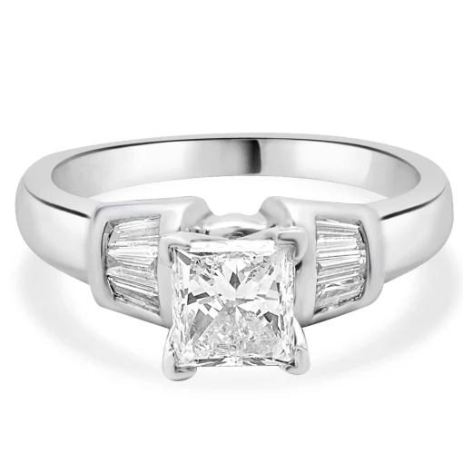 Platinum Round Diamond Engagement Ring