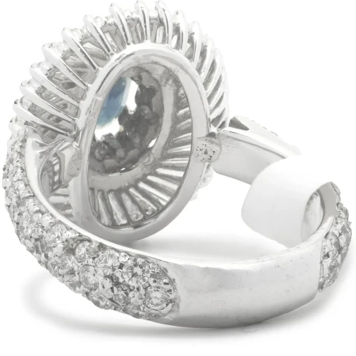 Platinum Sapphire and Diamond Ballerina Ring