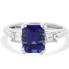 Platinum Tanzanite and Diamond Ring