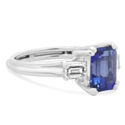 Platinum Tanzanite and Diamond Ring
