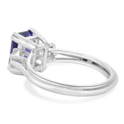 Platinum Tanzanite and Diamond Ring