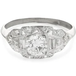 Platinum Vintage Art Deco Diamond Ring