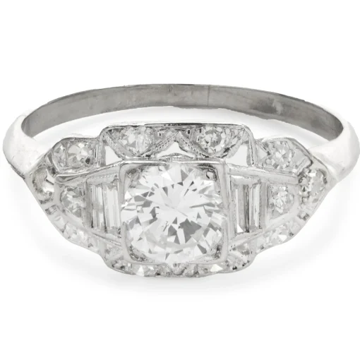 Platinum Vintage Art Deco Diamond Ring