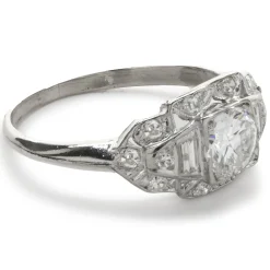 Platinum Vintage Art Deco Diamond Ring