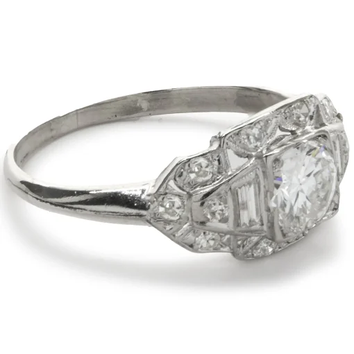 Platinum Vintage Art Deco Diamond Ring