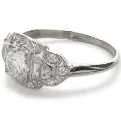 Platinum Vintage Art Deco Diamond Ring