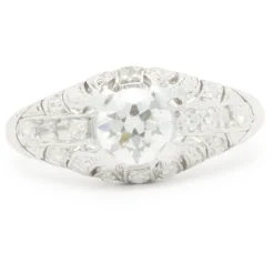 Platinum Vintage Art-Deco Diamond Engagement Ring