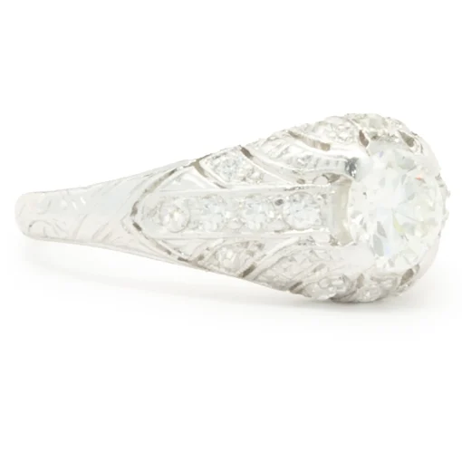 Platinum Vintage Art-Deco Diamond Engagement Ring