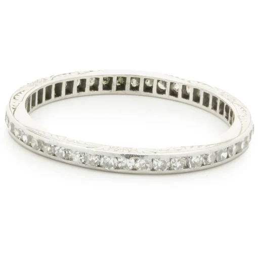 Platinum Vintage Diamond Band