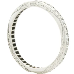 Platinum Vintage Diamond Band
