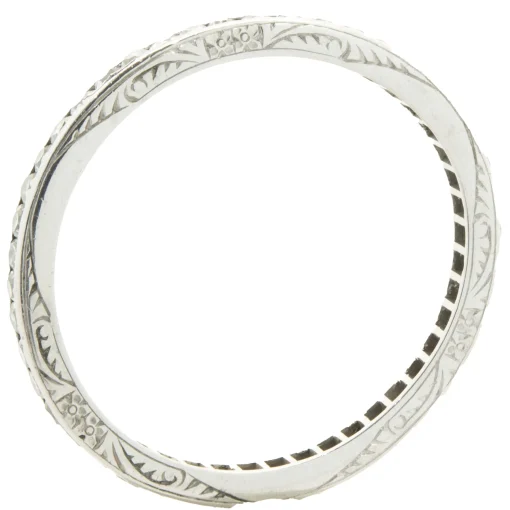 Platinum Vintage Diamond Band