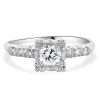 Platinum Vintage Round Brilliant Cut Diamond Engagement Ring