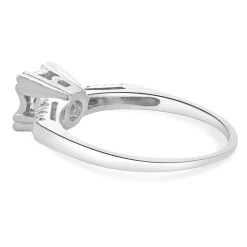 Platinum Vintage Round Brilliant Cut Diamond Engagement Ring