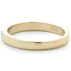 Prima 14 Karat Yellow Gold Black Opal Inlay Ring