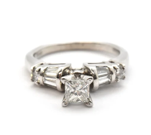 Princess Cut 0.40 Carat Diamond Platinum Engagement Ring