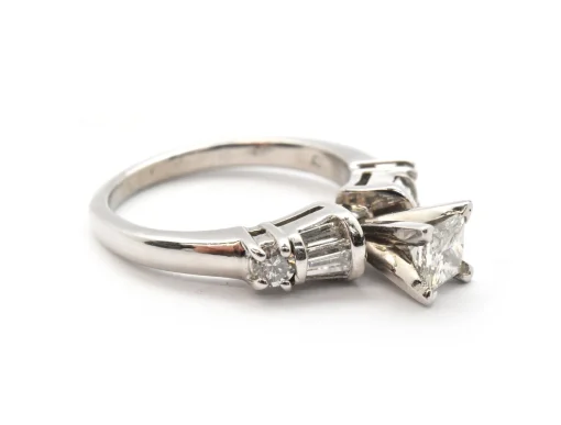 Princess Cut 0.40 Carat Diamond Platinum Engagement Ring